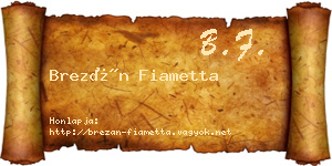 Brezán Fiametta névjegykártya